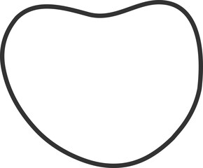 Abstract organic shape outlines