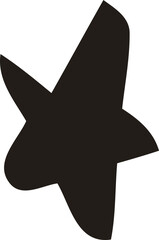 Hand-drawn asterisk symbol in bold black