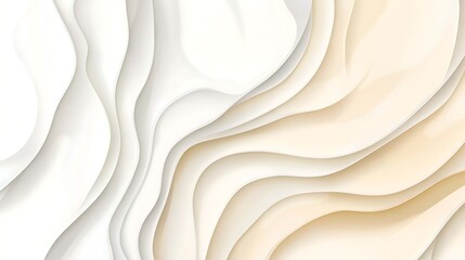 Obraz premium Abstract Cream and White Wave Pattern Design