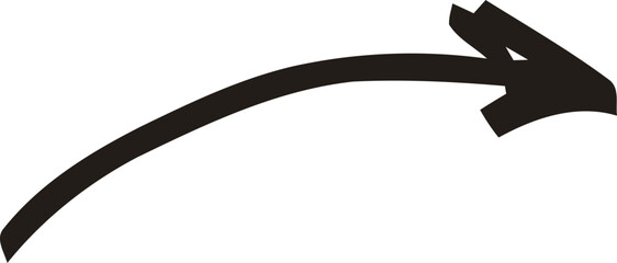 Hand-drawn curved arrow pointing upward