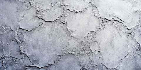 Obraz premium Textured light grey stucco wall with distressed patches and a rustic finish ideal for backgrounds and design projects featuring ample copy space.