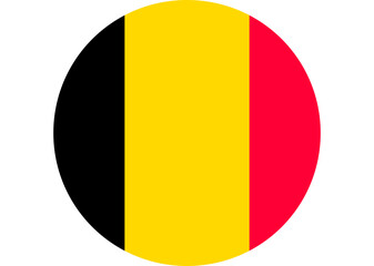 Belgian Flag in Circular Design