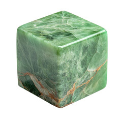 Jade Cube Intricate Patterns on transparent background.