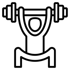 Weight Lifting line icon