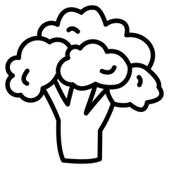 Broccoli line icon