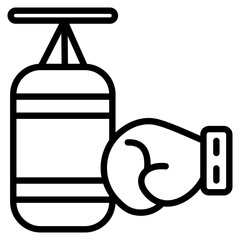 Fototapeta premium Punching Bag line icon