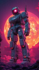 Fototapeta premium Astronaut on the moon Background