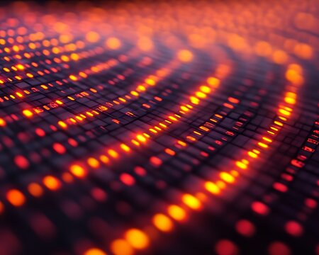 Abstract glowing grid pattern.