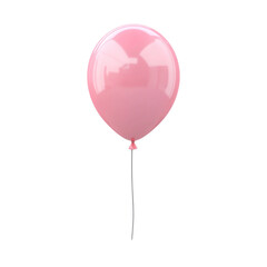 Pink balloon floating above striped background simple design celebration party joy happiness