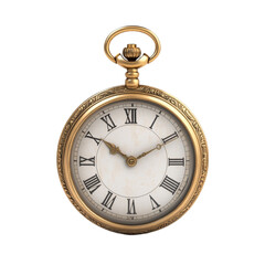 Antique Gold Pocket Watch Roman Numerals Timepiece Elegance,