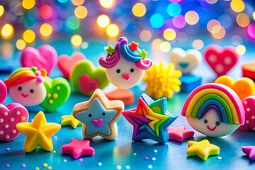 Colorful Playful Erasers: Stars, Hearts, Rainbows & Unicorns - Perfect School Supplies