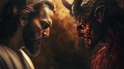 Good vs Evil: A Confrontation of Faith and Darkness