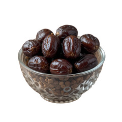 Obraz premium Close-Up Shot of Medjool Dates on a Transparent PNG Background