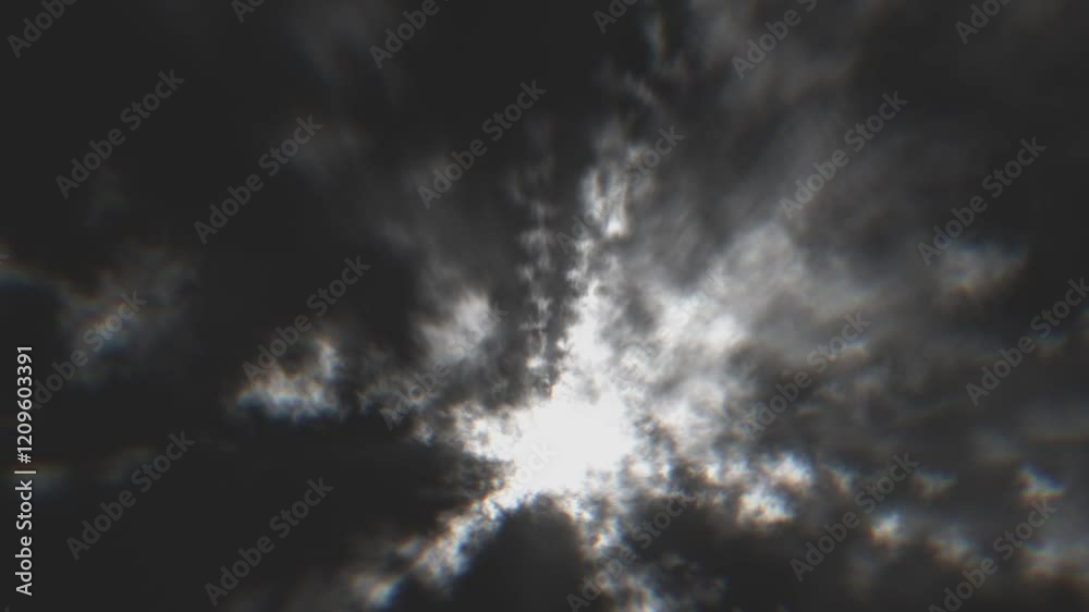 Poster blowing smoke and clouds shockwave background/ animation of an abstract background of flight into bl