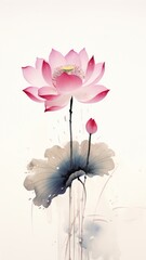 Fototapeta premium Painting blossom flower petal