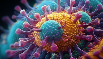 Obraz premium GeneraA Close-Up of the Human Metapneumovirus (HMPV)ted image