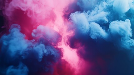 Colorful abstract clouds, Pink and blue smoke, Dreamy vivid colors, Artistic colorful mist