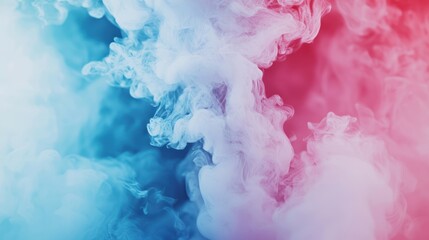 Fototapeta premium Abstract Blue and Pink Smoke Swirls: A Dreamlike Visual