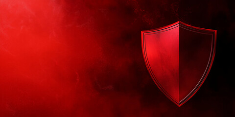 Red shield symbolizing protection and security against threats