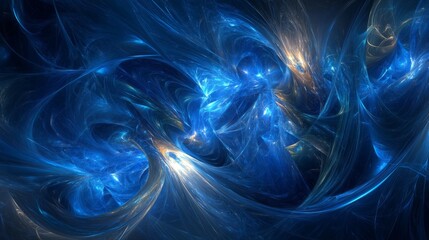 Obraz premium abstract digital art with glowing blue particles, futuristic and dynamic, sleek and vibrant atmosphere