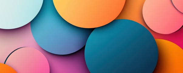 Abstract colorful background with overlapping geometric shapes, modern design.