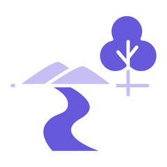 River Landscape Icon