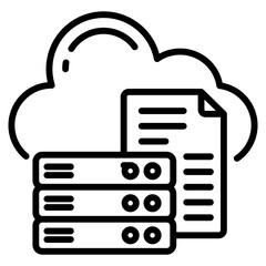 cloud data single icon