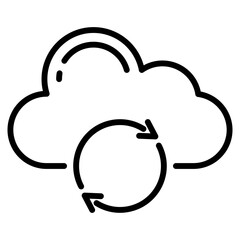 cloud synchronization single icon