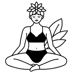 yoga woman in lotus pose