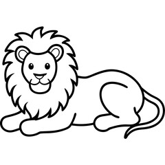 lion cartoon isolated on white