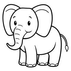 elephant cartoon page