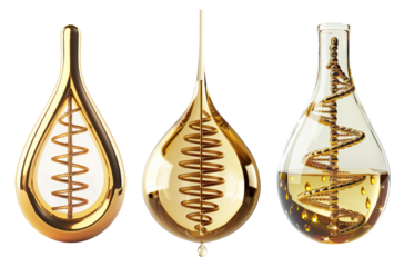 Golden big drop with 3d dna element