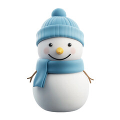 Cute Snowman Winter Holiday Cheer Festive Fun 3D Render