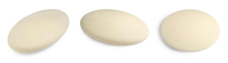 Eraser isolated on white, collage. Different sides