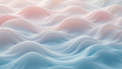 Obraz premium Soft pastel waves in abstract flowing design