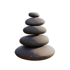 Fototapeta premium Stacked gray stones zen rock balance meditation mindfulness