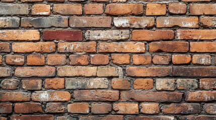 Textured Vintage Brick Wall Background with Neutral Copy Space for Design and Marketing Use
