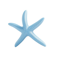 Fototapeta premium Light Blue Starfish on Striped Background Ocean Theme Abstract Art,