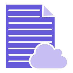 Obraz premium Cloud Document Icon