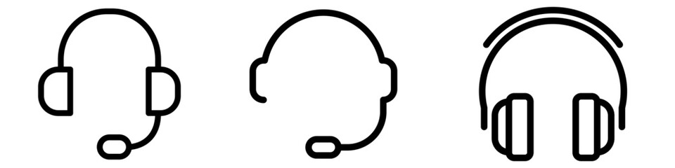 Support vector icon set. online help illustration sign collection. operator symbol or logo.