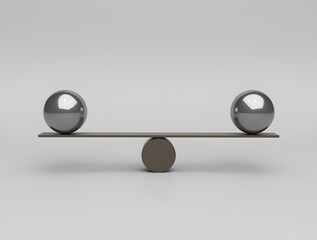 Balanced Metal Balls on Seesaw Scale Image
