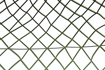 Fototapeta premium Abstract green grid pattern on white background.