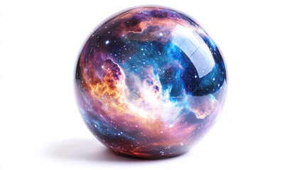 Mystical Nebula Crystal Ball with Cosmic Nebula Design, Exquisitely Crafted for Mystical Decor and Spiritual Practices