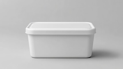 Plastic container mockup for custom logo design showcasing clean blank surface and minimalistic style
