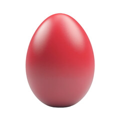 Red beautiful colorful Easter egg isolated from background