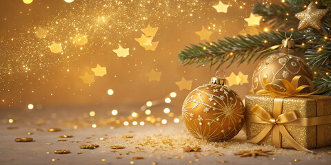 Charming Golden Particles and Sprinkles for Festive Occasions