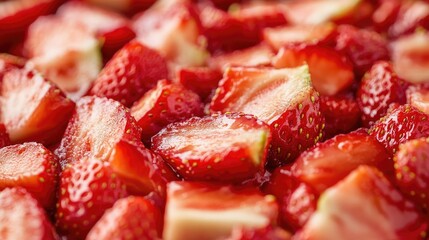 Rhubarb Strawberry Pie Close Up Showcasing Fresh Fruit Toppings on a Delicious Dessert