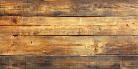 Naklejka premium Rich brown wooden texture with aged, weathered planks arranged horizontally, showcasing natural grain patterns and rustic character.