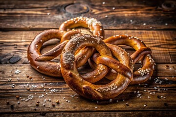 Documentary Photo: Pretzel Word Cloud - German Bakery, Traditional Snack, Food Culture, Baked Goods