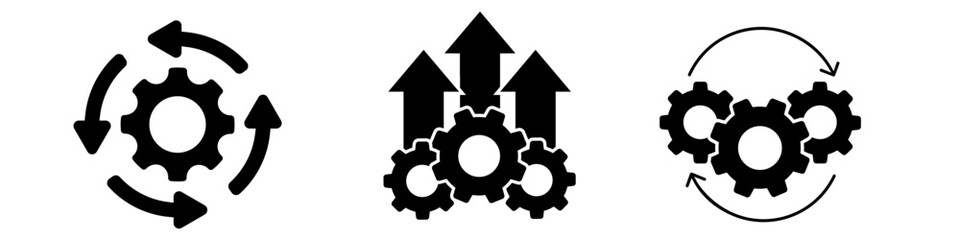 Operations icon vector set. workflow illustration sign collection. work flow symbol. automate logo.
